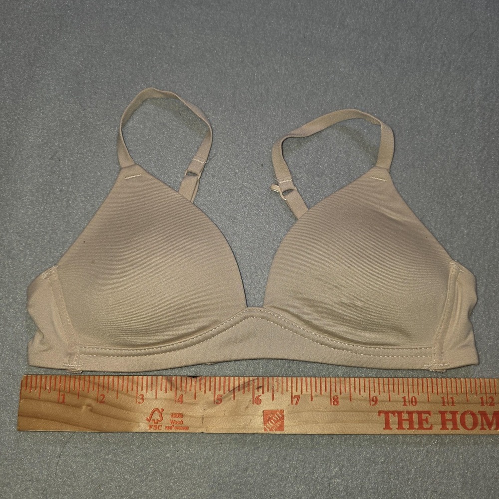 Maidenform Bra 34A‎ Beige Wireless Lightly Lined T Shirt Adjustable Straps